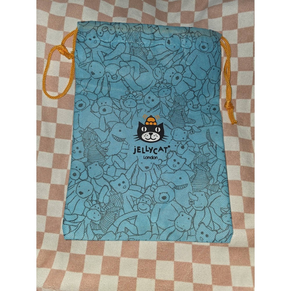 Jellycat London Blue Drawstring Dust Bag Pouch 7.5" X 10.5" - DUST BAG ONLY